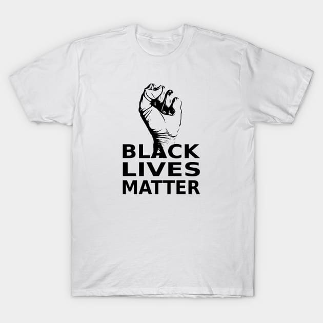 black lives matter fist T-Shirt by Thedesignstuduo